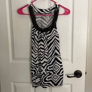 Zebra Print Tank Top